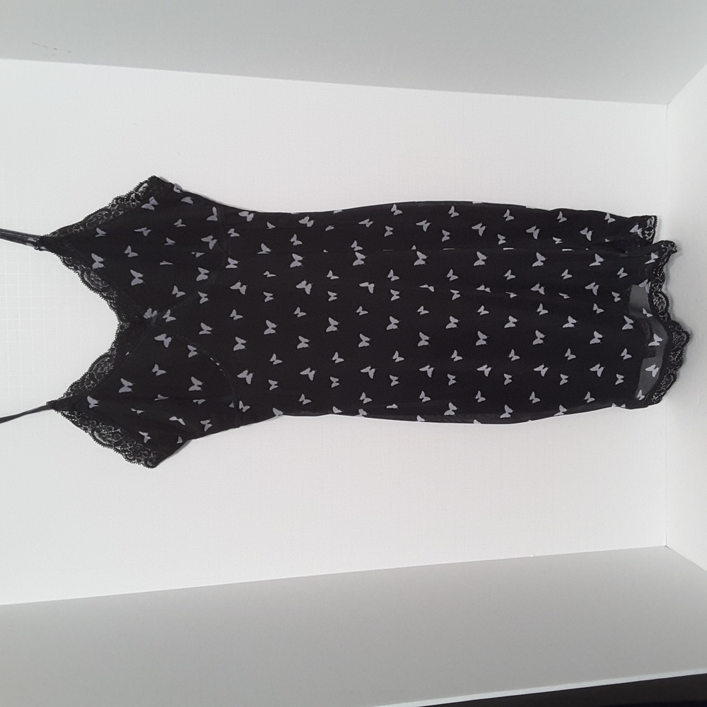 Wild Fable Black Dress  w/ Butterflies sz Small
